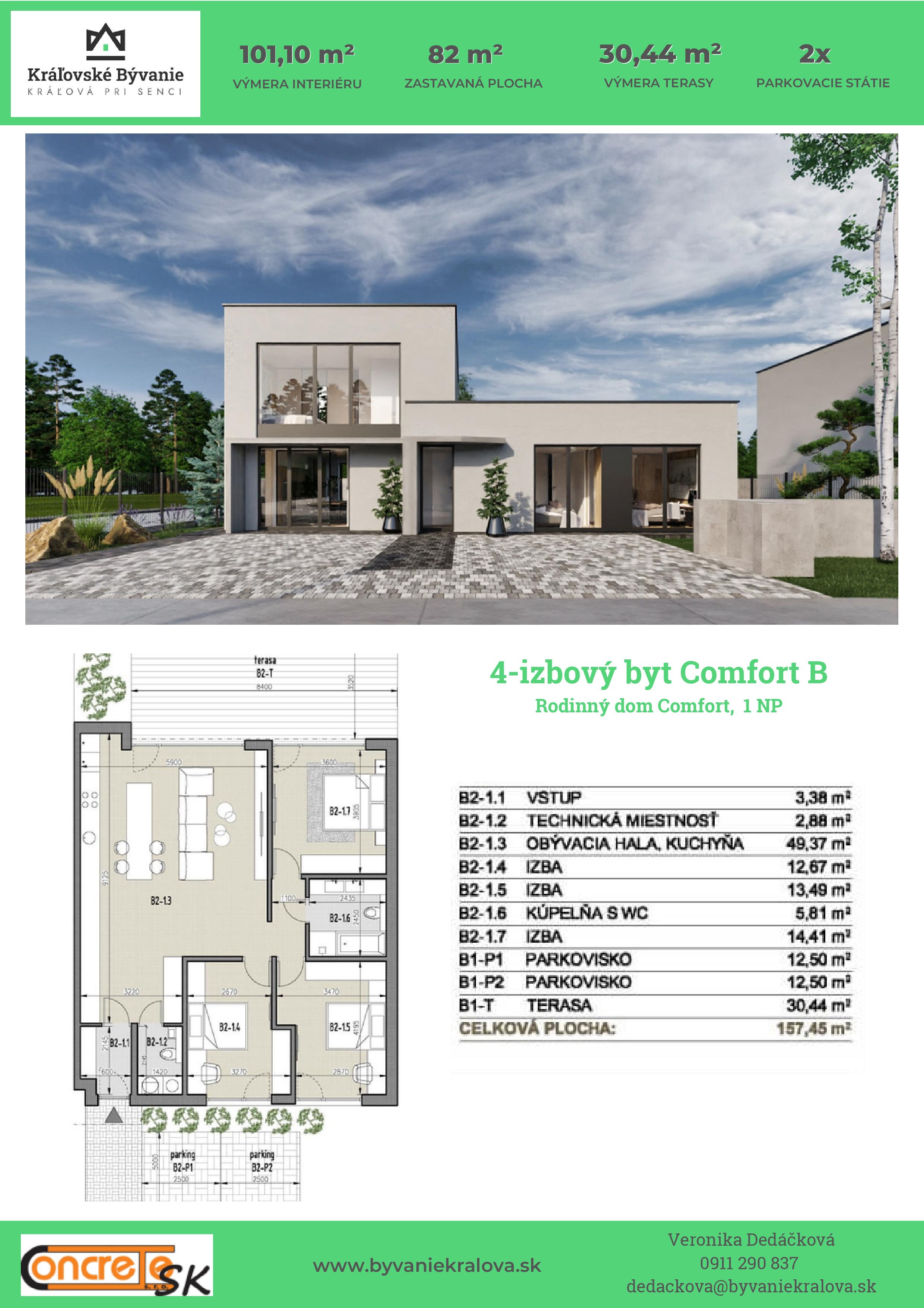 Kráľovské Bývanie - Comfort B 2 - Pôdorys