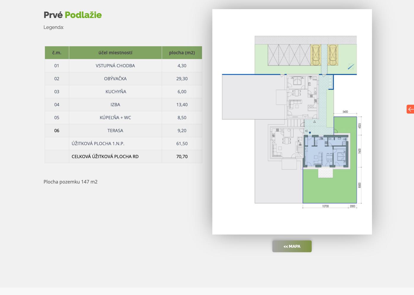 Kráľovské Domy - RD 14 C - Pôdorys