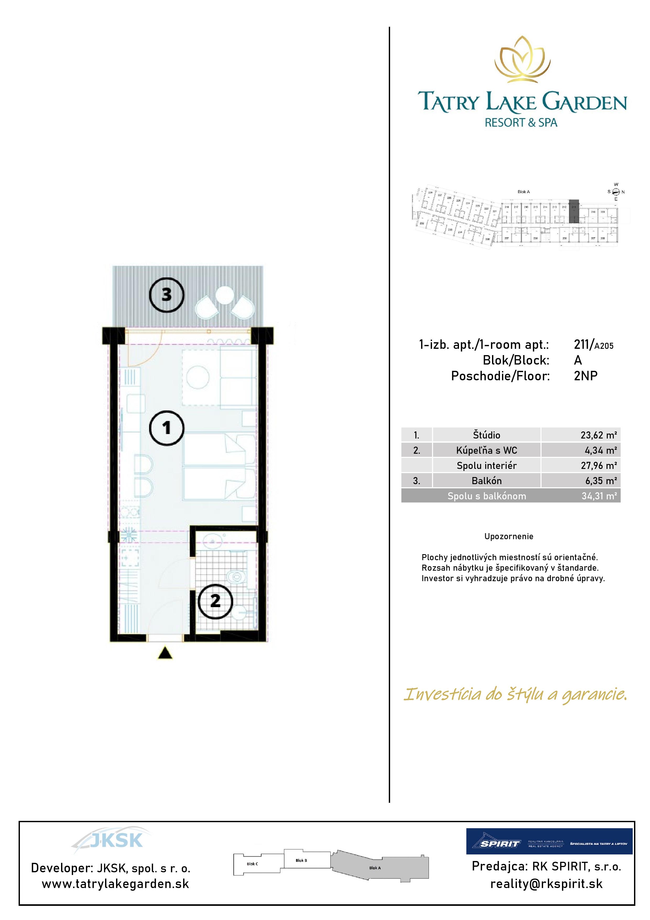 Lake Garden Tatralandia - A-211 - Pôdorys