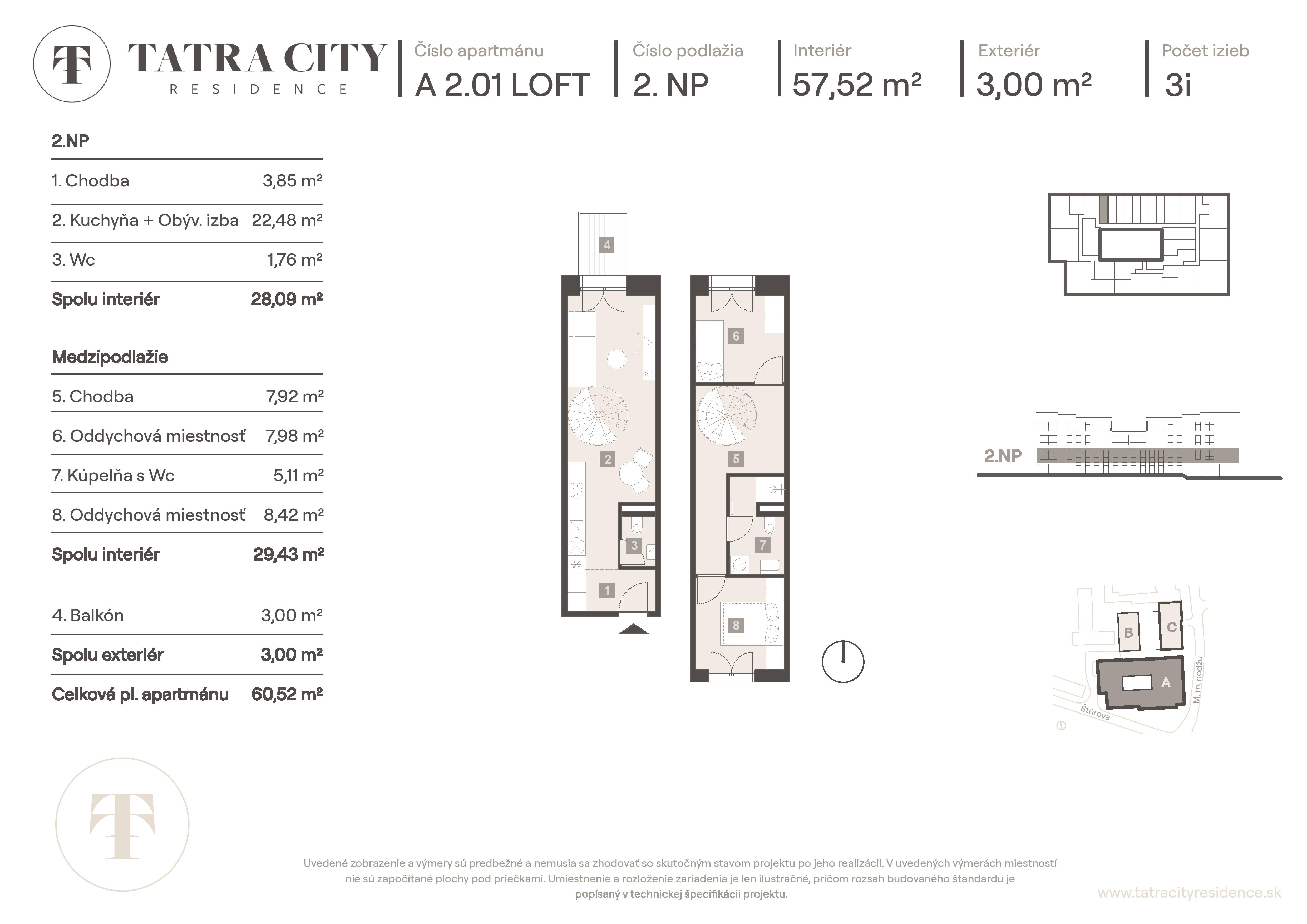 Tatra City Residence - A 2.01 LOFT - Pôdorys