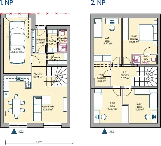 Rezidencia Mlynčeky - Radovy dom 2 - Pôdorys