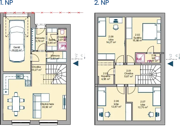 Rezidencia Mlynčeky - Radovy dom 3 - Pôdorys
