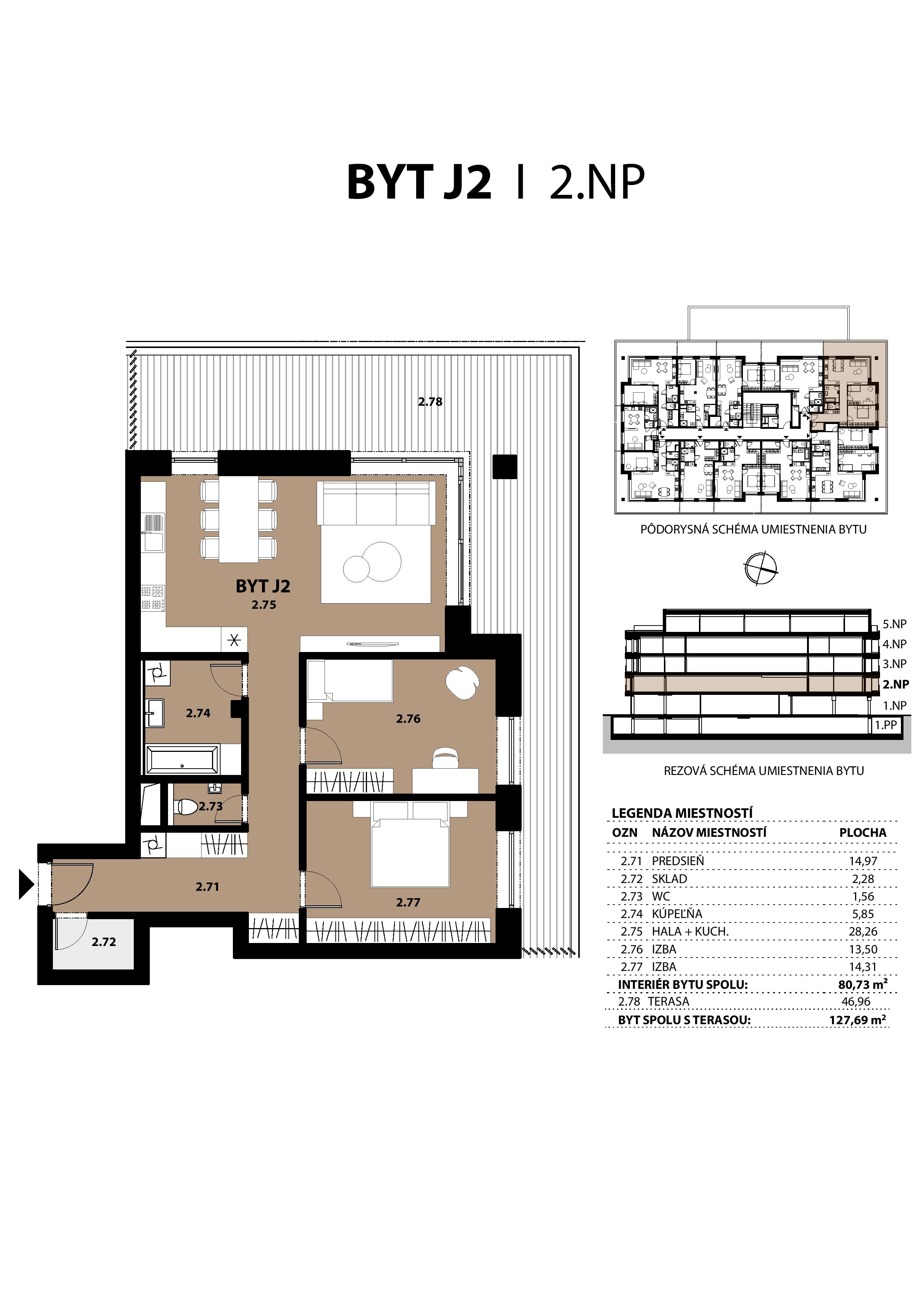 ALFA City Residence - J2 - Pôdorys