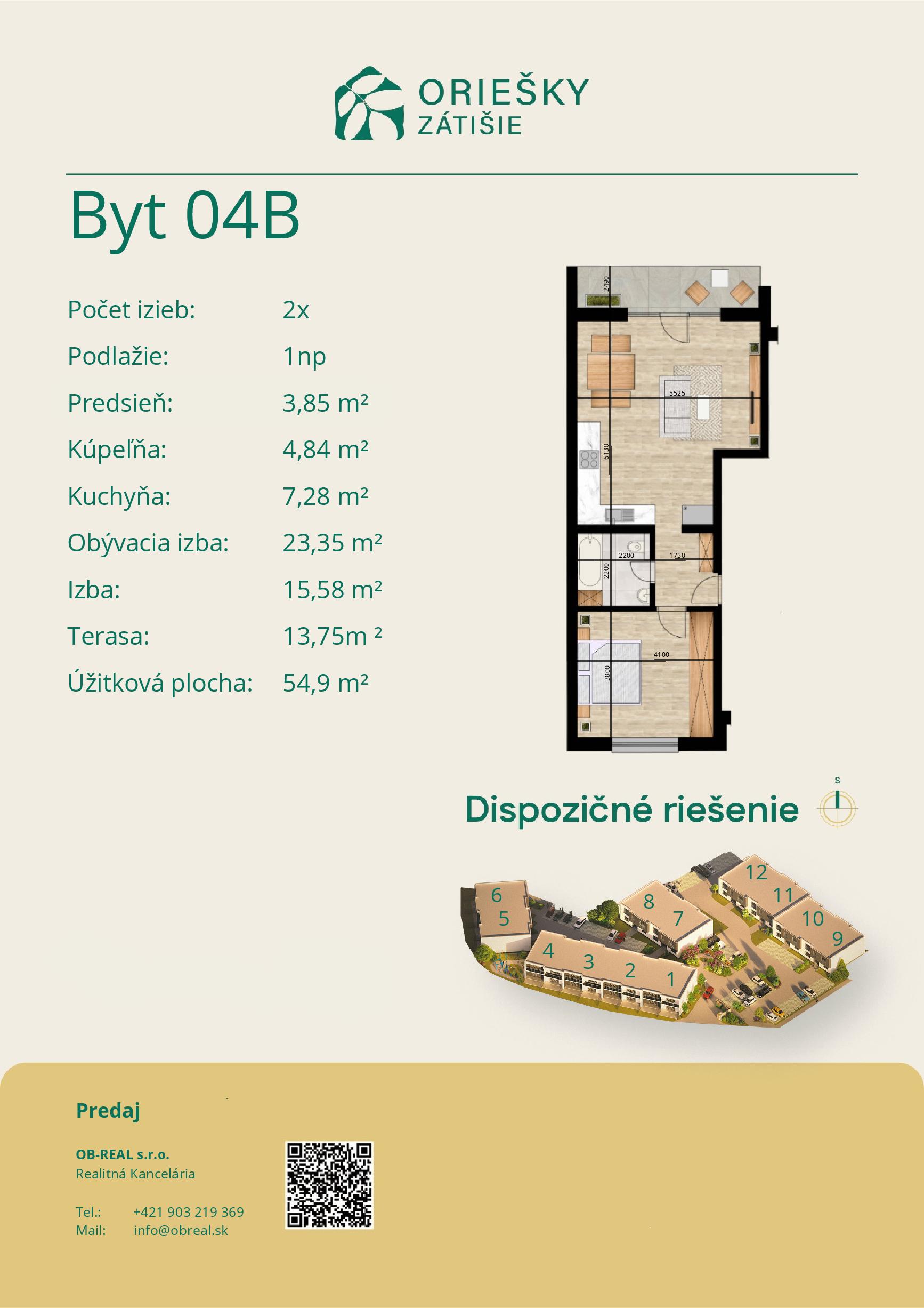 Oriešky Zátišie - 04A - Pôdorys