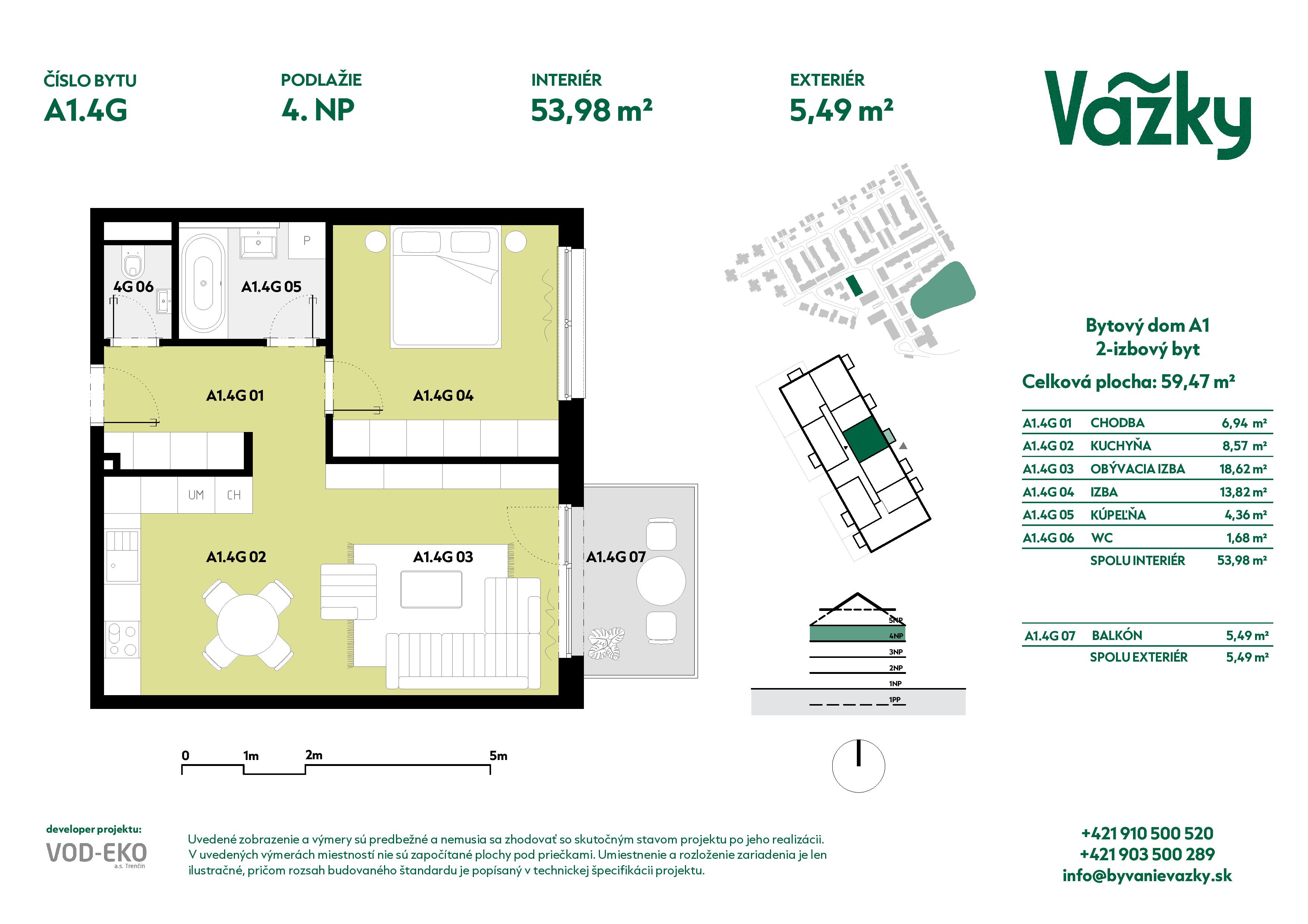 Vážky - A1.4G - Pôdorys
