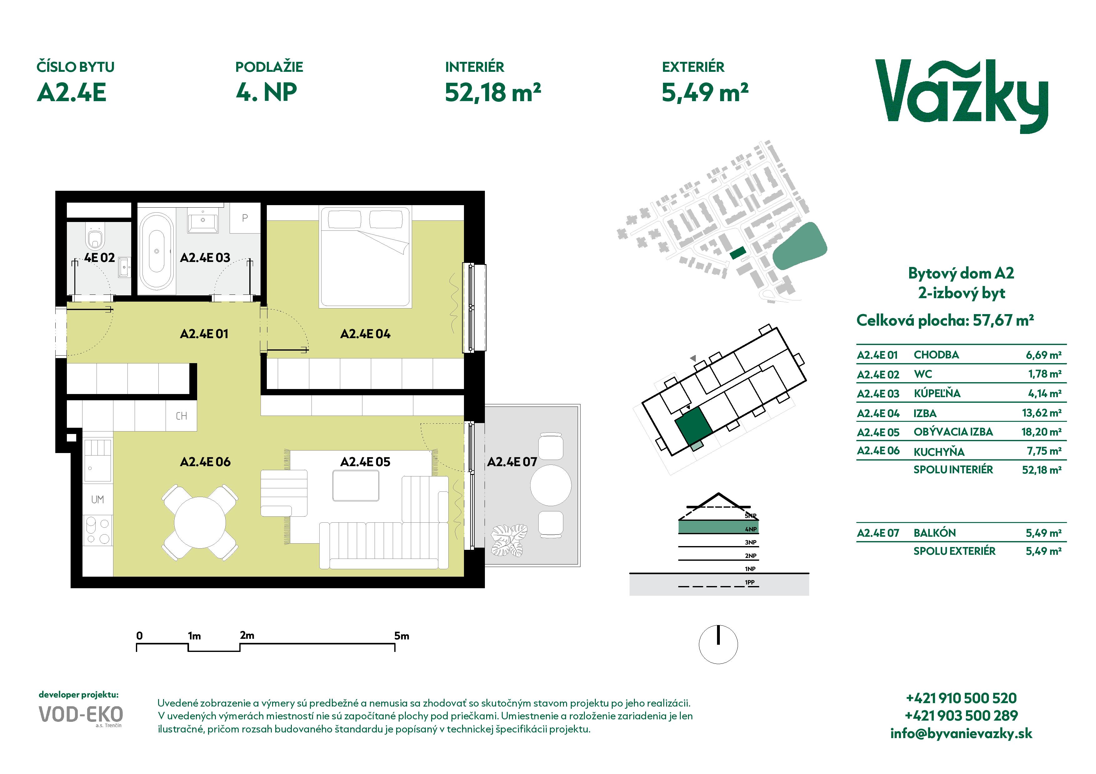 Vážky - A2.4E - Pôdorys