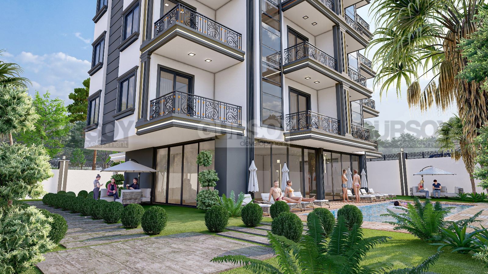 Апартаменты 44 – 109 кв.м. в новом комплексе. Авсаллар, Алания. в Турции - фото 1