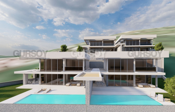 Комплекс вилл премиум-класса с возможностью оформления гражданства Турции в престижном районе Тепе, Аланья, 555м2 в Турции - фото 2