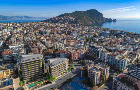 Квартиры от 57 м2 в самом сердце Алании, эксклюзивный проект на стадии завершения. в Турции - фото 1