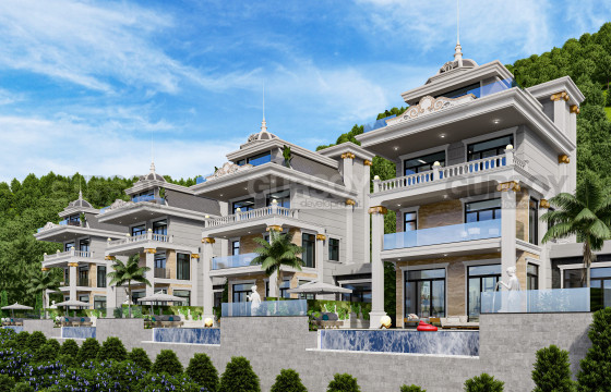 Виллы премиум класса в районе Тепе, 349 м2 в Турции - фото 1