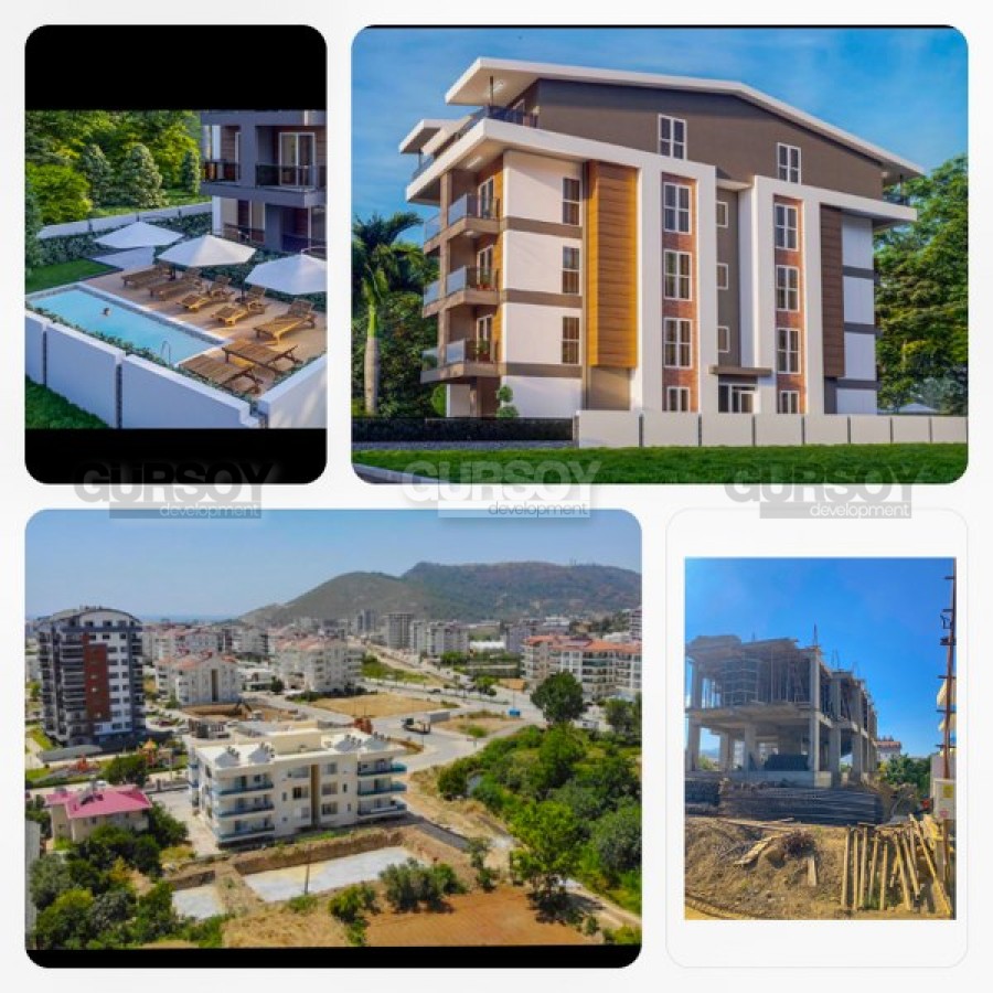 Новые квартиры планировкой 1+1 и 2+1 в центре Газипаши, 47.5-114 м2 в Турции - фото 1