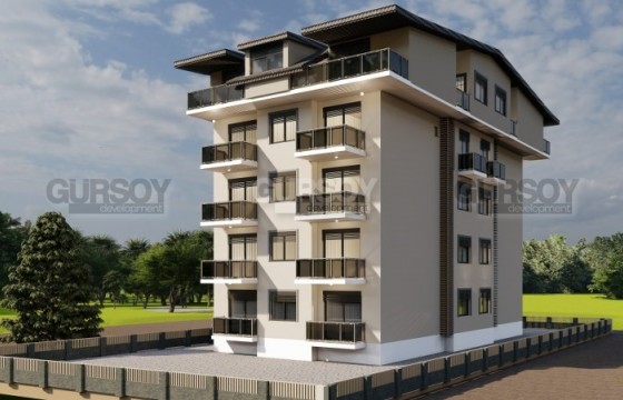 Новые квартиры 1+1 и 2+1 в уютном современном комплексе в Газипаше, 55-105 м2 в Турции - фото 4