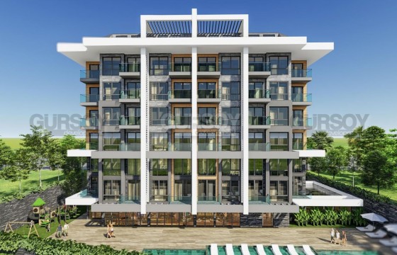 Резеденция на этапе строительства в 300 метрах от моря в Каргыджаке, 50м2-106,5м2 в Турции - фото 10