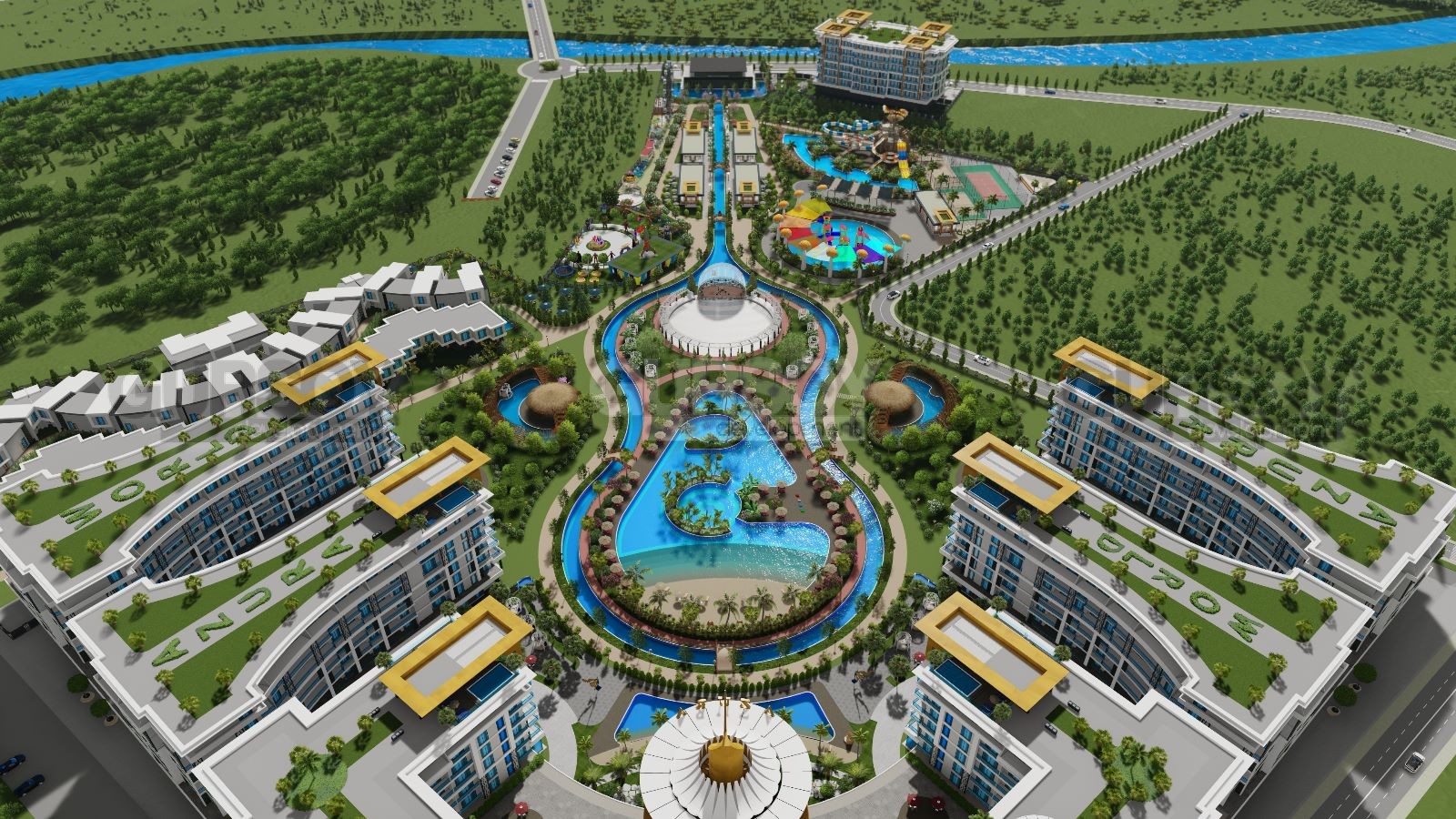 Масштабный проект с отельной концепцией в районе Тюрклер, 72м2-652м2 в Турции - фото 1