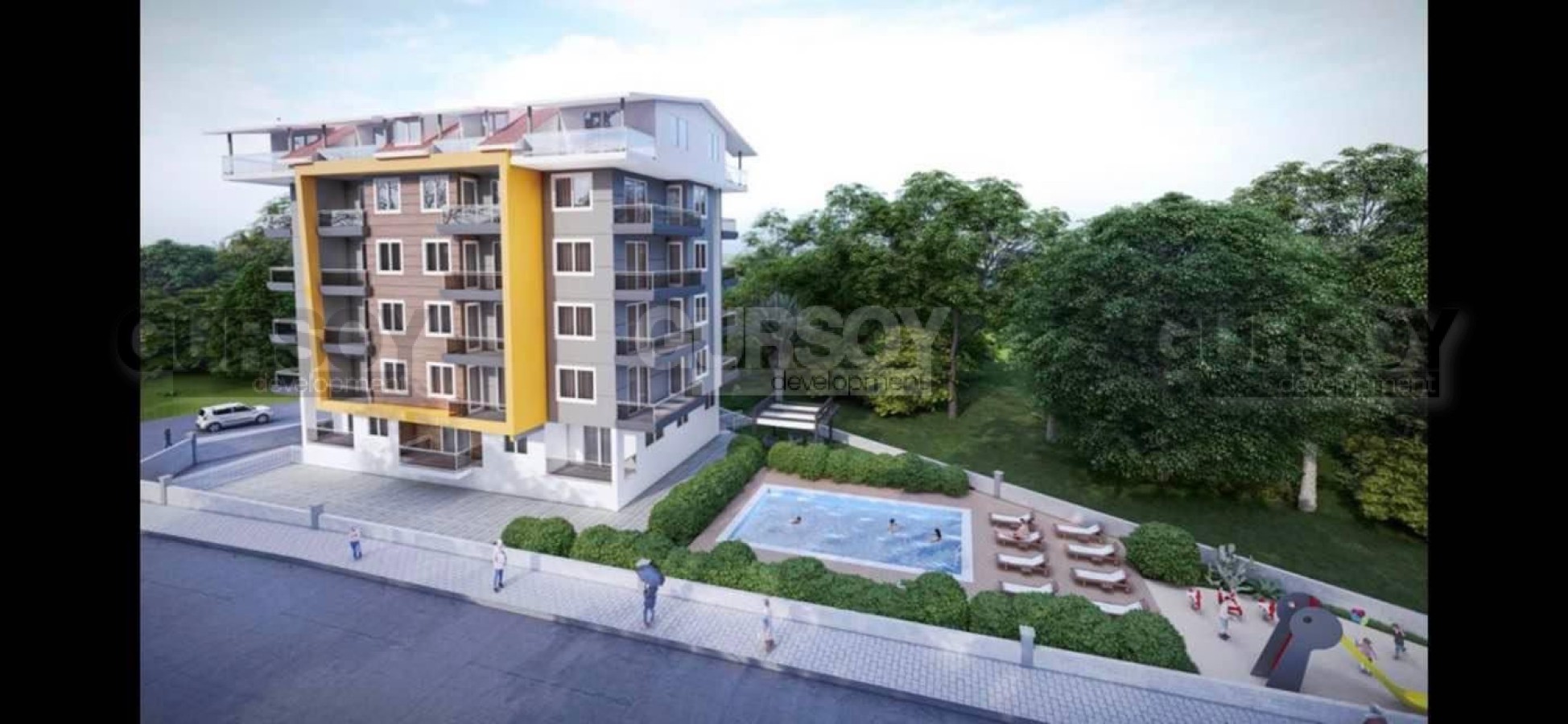 Новая квартира с видом на море в Газипаше. 1+1,65м2 в Турции - фото 1