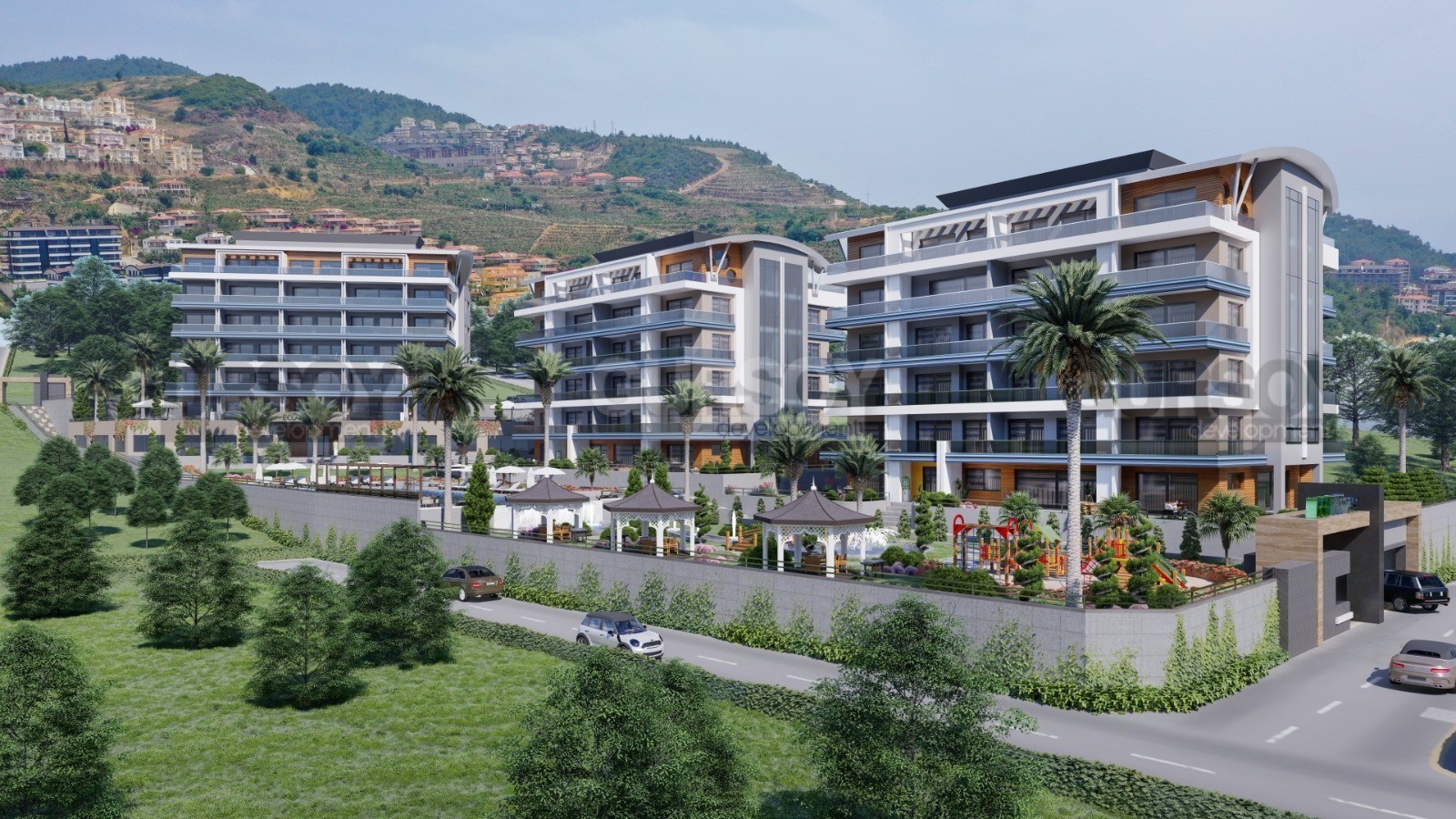 Квартира в новом, шикарном комплексе в районе Каргыджак. 1+1,63м2 в Турции - фото 1