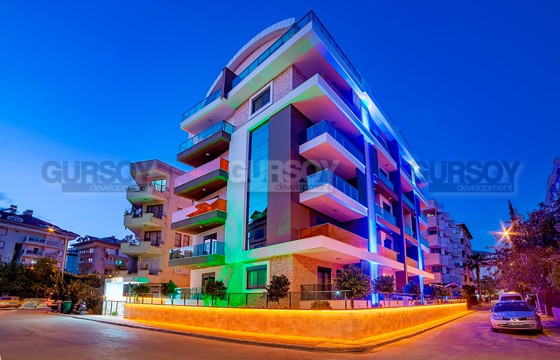 Двухуровневая квартира 3+1 с видом на море в центре Алании, 110 м2. в Турции - фото 4