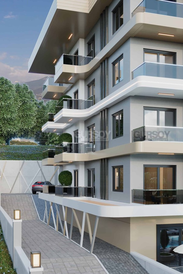 Новая квартира 1+1 в современном жилом комплексе в Кестеле, 50 м2 в Турции - фото 1