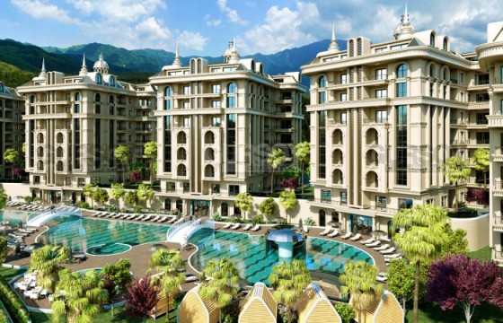 Масштабный, премиальный проект в центральном районе Алании. от 1+1 до 5+1 (46-221м2) в Турции - фото 1