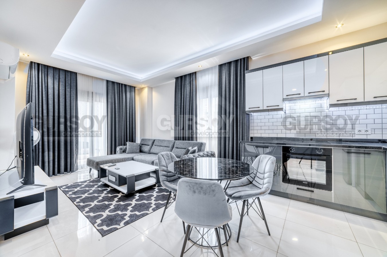 Шикарные апартаменты 1+1 в новом комплексе в районе Оба, 54м2 в Турции - фото 1