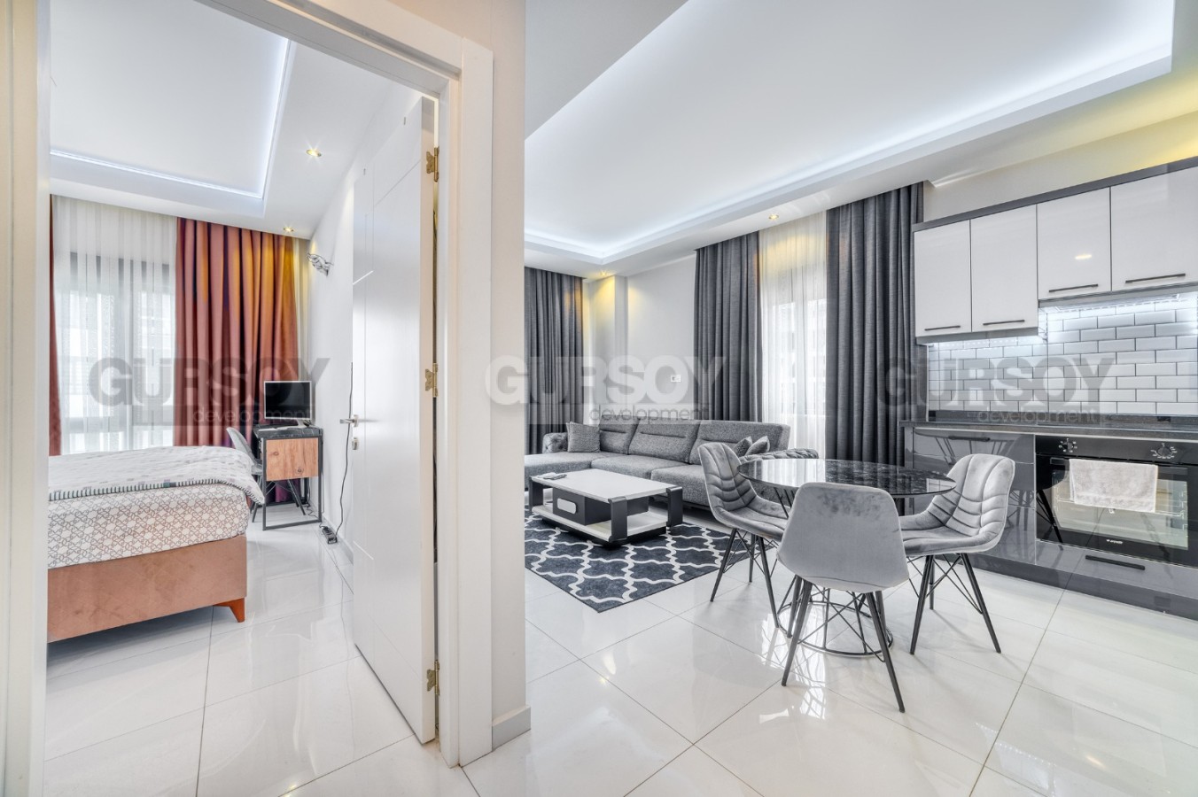 Шикарные апартаменты 1+1 в новом комплексе в районе Оба, 54м2 в Турции - фото 1