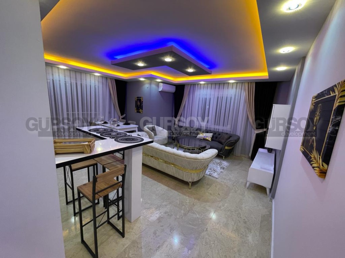 Шикарная меблированная квартира 2+1 в 450 метрах от пляжа в Махмутларе, 115 м2 в Турции - фото 1