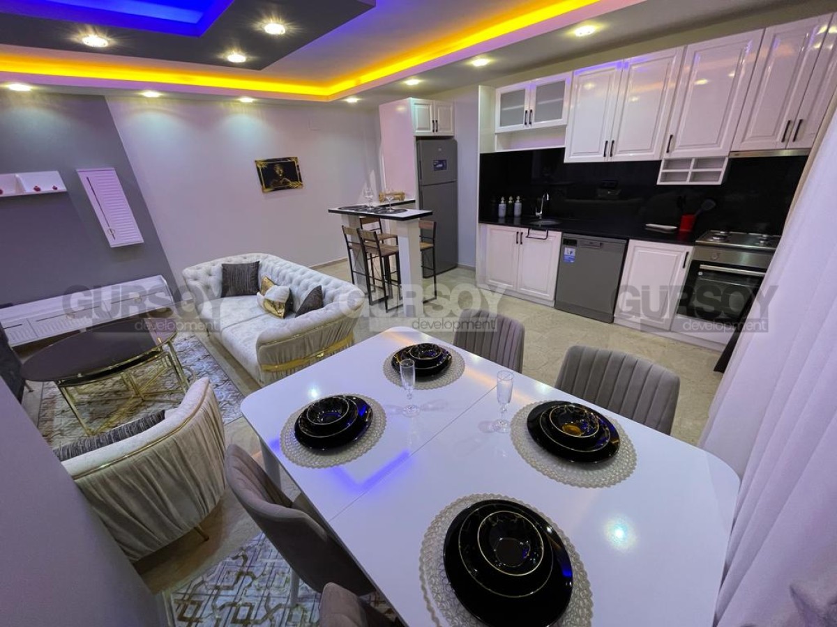Шикарная меблированная квартира 2+1 в 450 метрах от пляжа в Махмутларе, 115 м2 в Турции - фото 1