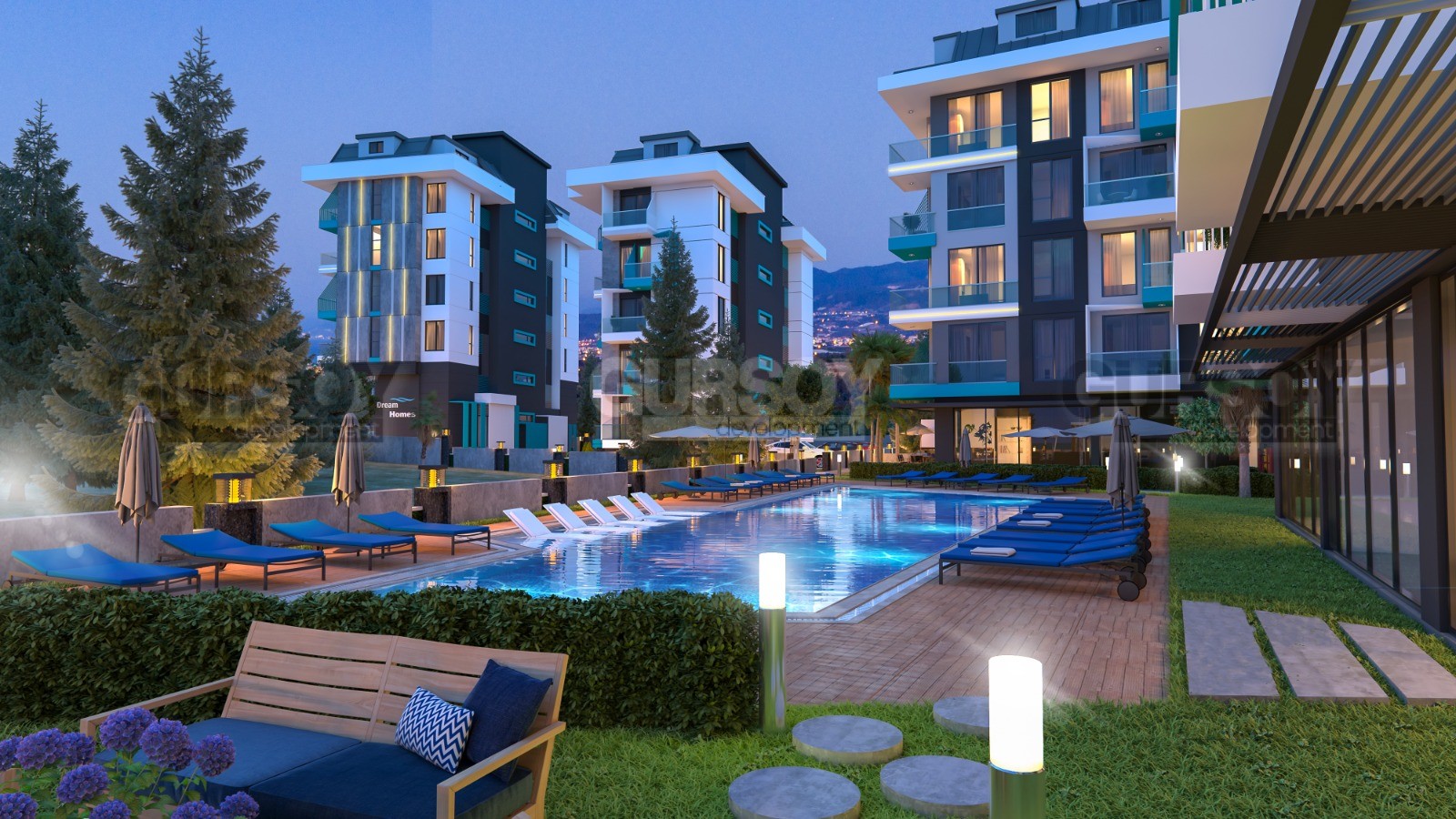 Квартира 1+1 от инвестора в комплексе на завершающем этапе строительства в центре Алании, 50м2 в Турции - фото 1