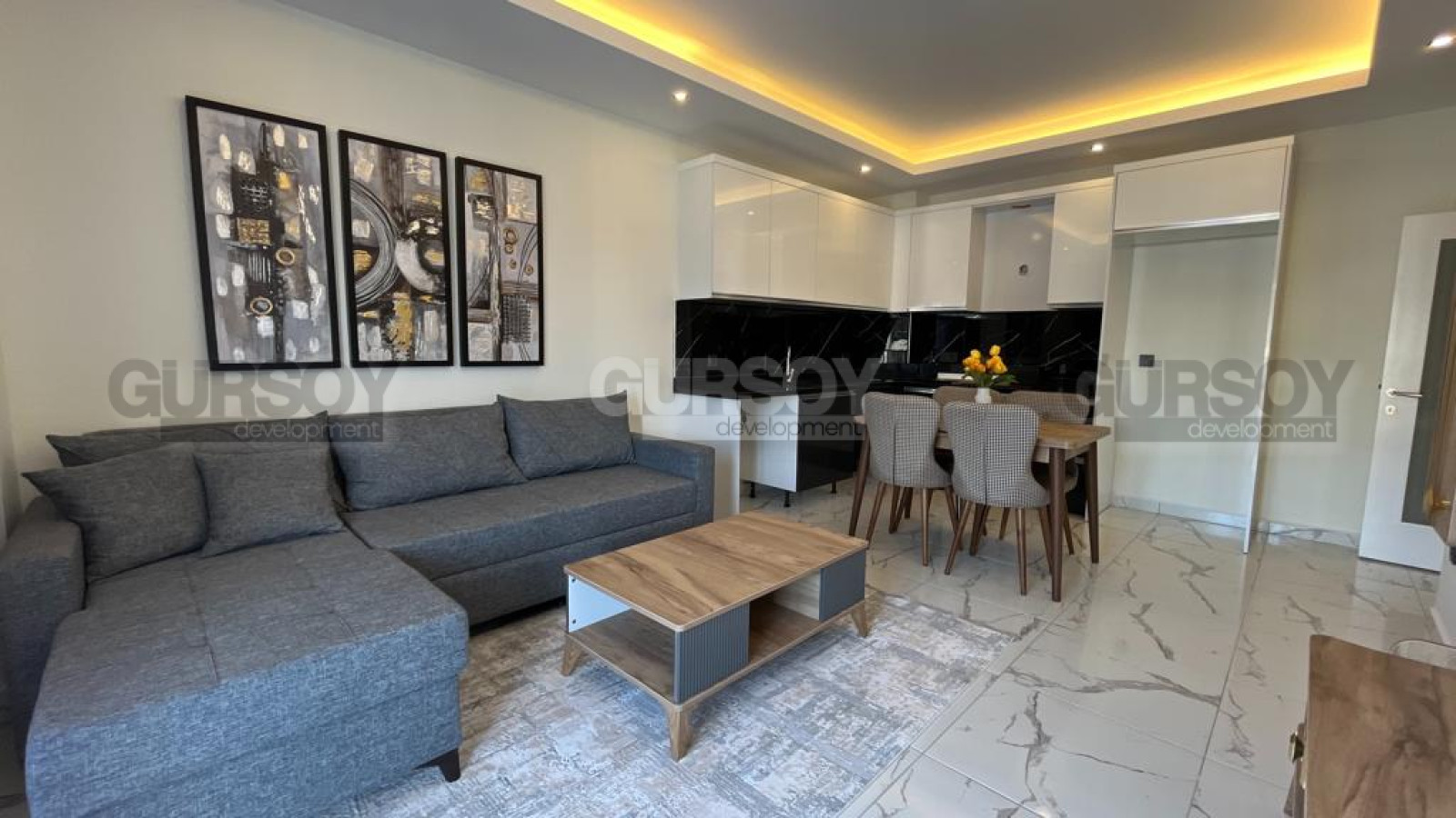 3 меблированные квартиры 2+1 в районе Оба в новом доме, 87 м2 в Турции - фото 1