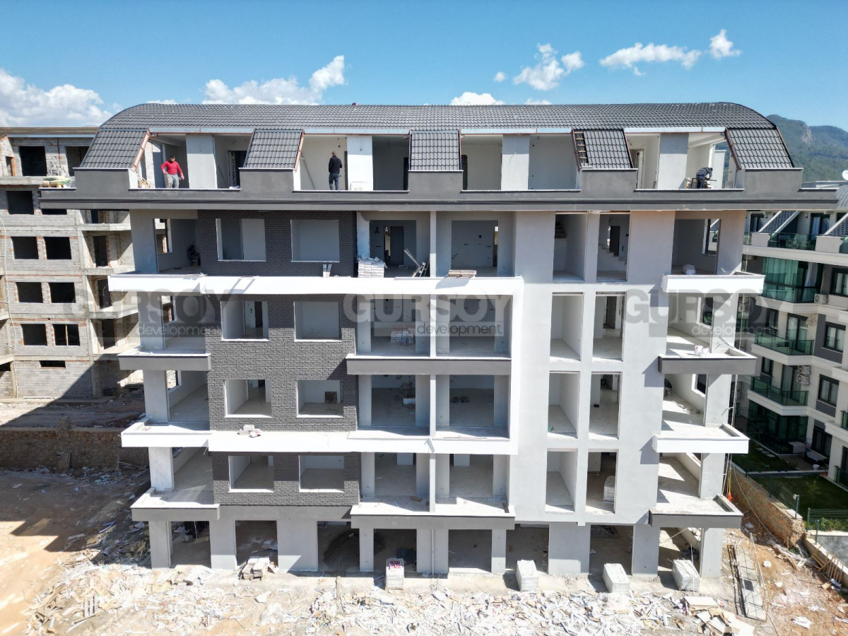 Квартира в комплексе на завершающем этапе строительства в районе Оба, 45 м2 в Турции - фото 1