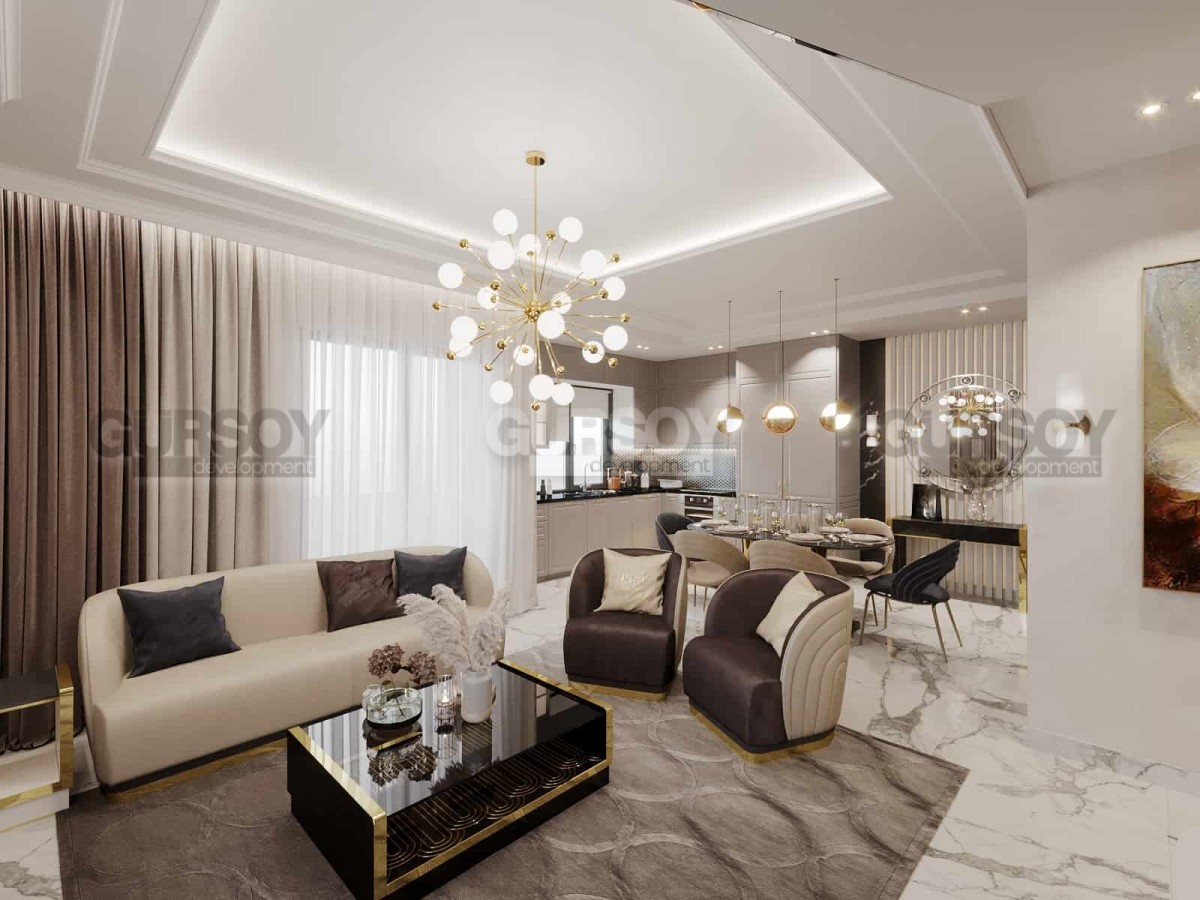 Новая квартира 1+1 в элитном современном жилом комплексе в Махмутларе, 58 м2 в Турции - фото 1