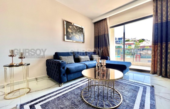 Просторная двухкомнатная квартира с видом на море, 61 м2. Каргыджак, Алания. в Турции - фото 4