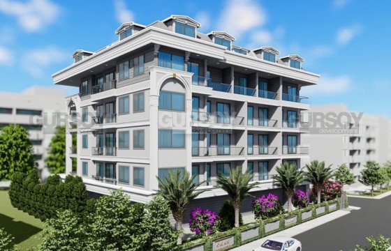 Уютный ЖК в 625 м от пляжа Клеопатры на завершающем этапе строительства, 56-168 м2 в Турции - фото 1