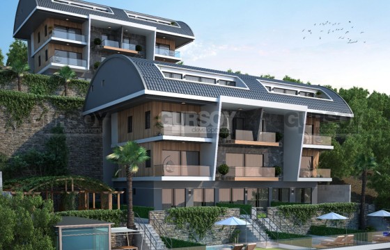 Просторные дуплексы 3+1 и 4+1 в элитном строящемся комплексе в районе Тепе, 215-280 м2 в Турции - фото 3