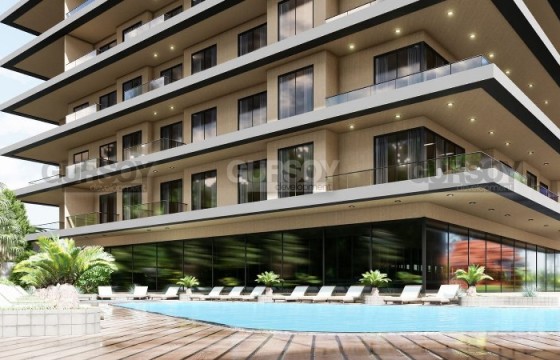 Новая квартира 1+1 с видом на море всего в 200 м от пляжа в районе Тосмур, 60 м2 в Турции - фото 3