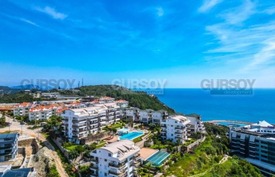 Светлая квартира 2+1 с панорамным видом на море в Конаклы, 110 кв.м. в Турции - фото 3