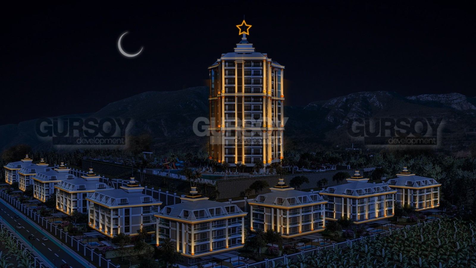 Дуплекс 2+1 в премиальном строящемся комплексе в Махмутларе, 117 м2 в Турции - фото 1