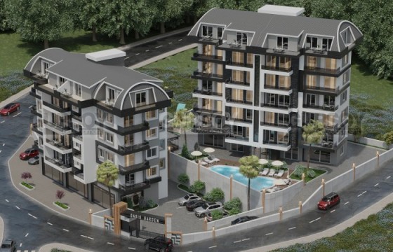 Квартира 1+1 в современном ЖК, 50 кв.м. Чиплаклы, Алания. в Турции - фото 2