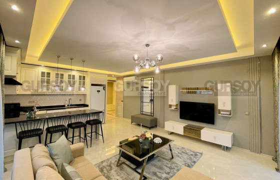  Элитные апартаменты 2+1 в 100 метрах от моря в районе Каргыджак, 120 кв.м. в Турции - фото 8