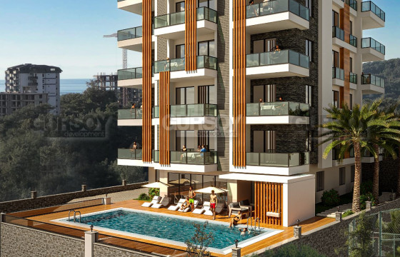 Комплекс на стадии завершения с хорошими видовыми характеристиками в Авсалларе, 60 м2-120 м2 в Турции - фото 2