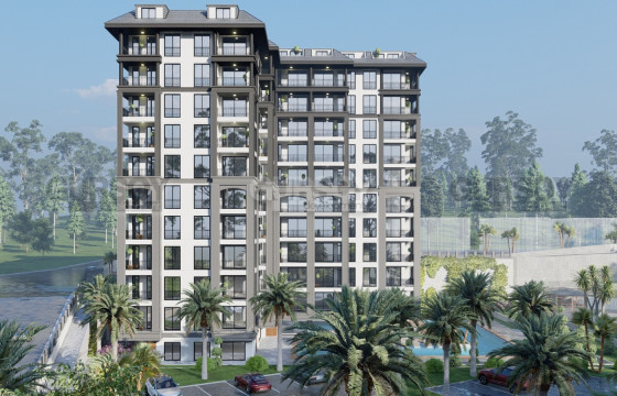 Однокомнатные апартаменты в строящемся комплексе в Авсалларе, 47 м2 в Турции - фото 1