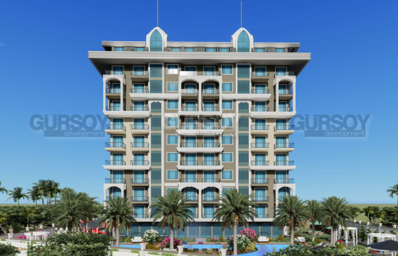 Премиальный проект на завершающем этапе строительства в центре Авсаллара, 50 м2-110 м2 в Турции - фото 4