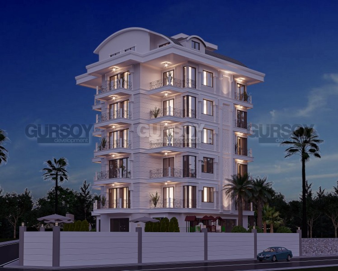 Новый инвестиционный проект в районе Авсаллар - комфортабельная 6-этажная бутик резиденция в 1200 метрах от моря в Турции - фото 1