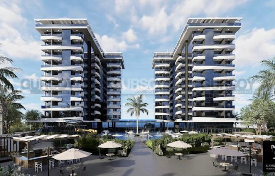 Грандиозный проект премиум класса в 900 метрах от пляжа Инжекум,51 м2-156 м2 в Турции - фото 2