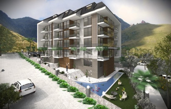 Апартаменты в 4-этажной бутик резиденции на этапе строительства, в спокойном, районе Аланьи - Демирташ в Турции - фото 5