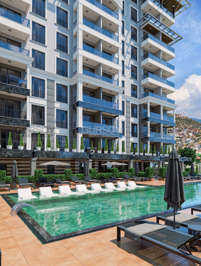 Апартаменты 2+1 на 4-м этаже в жилом комплексе на этапе строительства, в 1200 метрах от знаменитого пляжа Клеопатры в Турции - фото 1