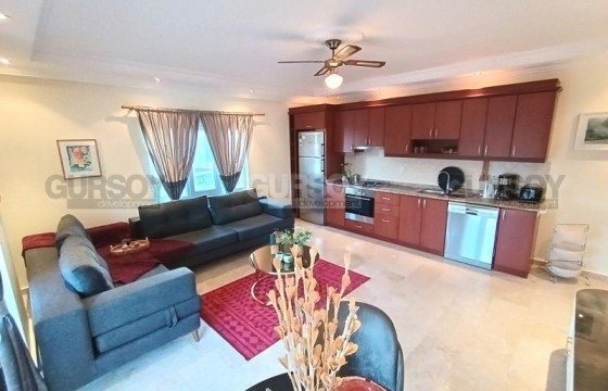 Просторная квартира с видом на горы, в 1300 метрах от моря, в спокойном районе Аланьи - Джикджилли в Турции - фото 2