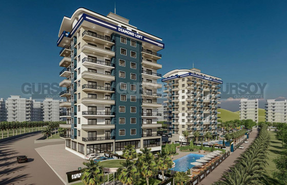 Несколько квартир разных планировок в новом комплексе с обширной инфраструктурой в Авсалларе в Турции - фото 10