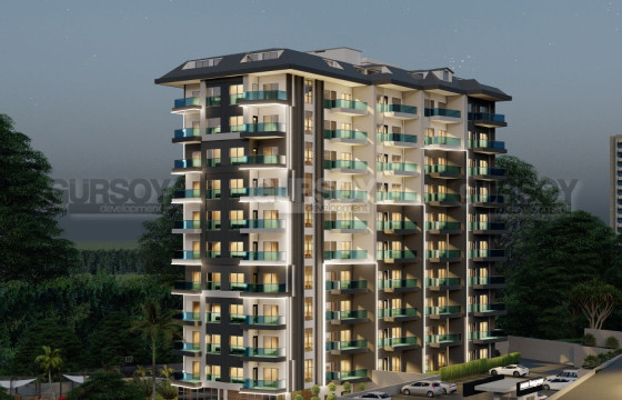 Проект на завершающем этапе строительства в 1400 метрах от пляжа Инжекум, 49 м2-120 м2 в Турции - фото 3