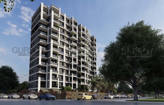 Бюджетные студии в строящемся жилом комплексе в 1200 метрах от моря, в популярном курортном районе Мерсина - Эрдемли в Турции - фото 2